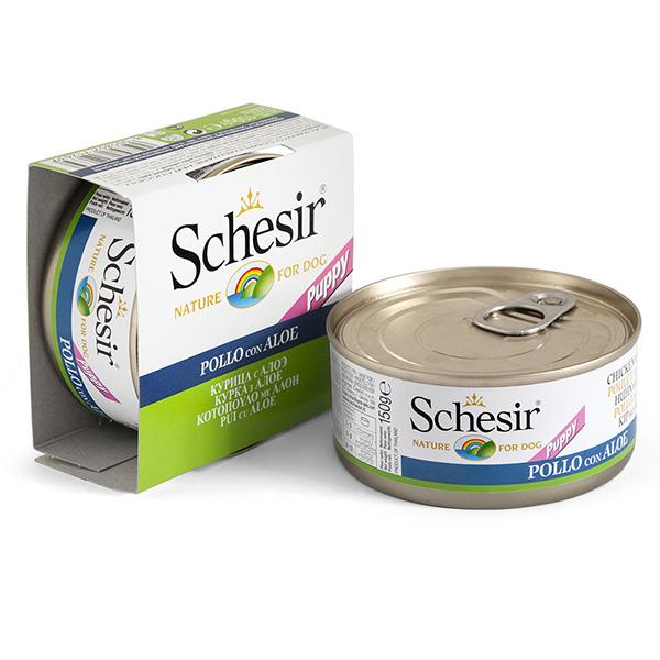Schesir Chicken with aloe КУРИЦА с АЛОЭ влажный корм для собак 150 г (712639)